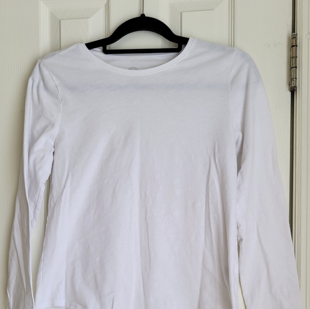 Girls Plus  White Long Sleeve TShirt